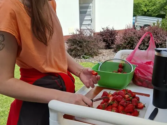 Vafle s čerstvými jahodami v naší pergole - 3 - 4ed6f70e-8fff-4731-b6b2-47e2682b1745.JPG